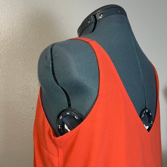 Fashion Union Orange Mini Slip Dress Thin Straps V-Neck Women’s size Small - Picture 9 of 16